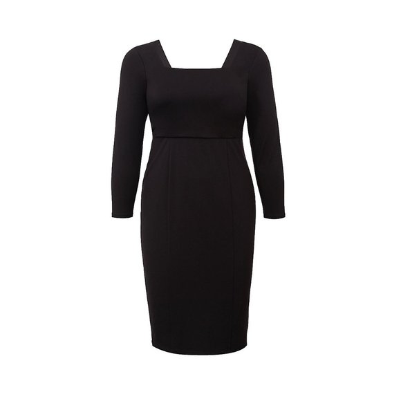 TORRID Black Premium Ponte Knit Bodycon Cocktail Dress sz 20 Women's Plus LBD - Picture 4 of 13